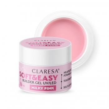 Claresa Żel budujący SOFT & EASY Milky Pink 12g